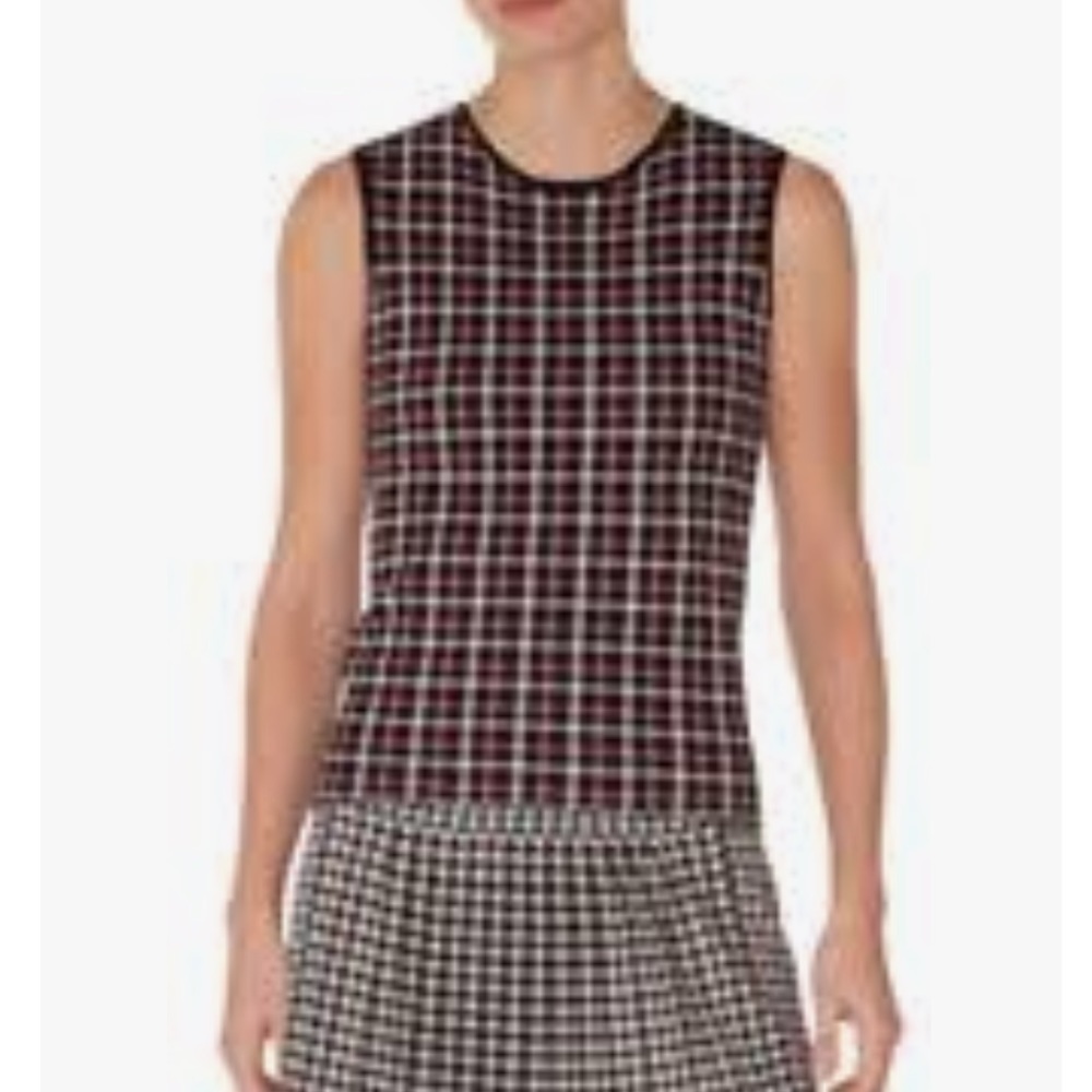 Akris Punto Glen Check Tank Top Size 2US